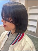 高知 南国市 BiBi glandjete 切りっぱなし 黒髪ボブ