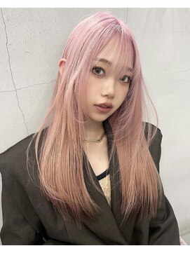 ラキングキョウト(LA KING KYOTO) 10代20代30代40代韓国風レイヤーピンク裾カラーエンドカラー