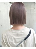 ブリーチ有りミルクティーグレージュボブ