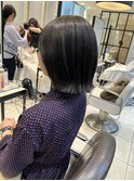 外はねスタイル　ブルーヘアカラー　【銀座】福田