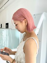 ニトバイアンキシム(nit by ahnkism)&nbsp;ボブミルクティーベージュブリーチダブルカラー堀江