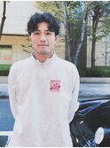 メンズカット韓国マッシュニュアンスパーマダークアッシュ