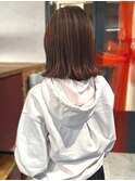 オリーブベージュ 外ハネボブ 艶トリートメント 艶髪 透明感