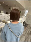 切りっぱなしボブ / ベージュ系カラー