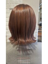 ココナ ヘア メゾンプリュス(cocona hair maison+)&nbsp;オレンジカラー×あごラインＢＯＢ