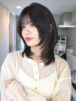 ホロン 池袋(HOLON)&nbsp;HOLON池袋【ミディアムレイヤー/暗めカラー/顔まわり/nanami】