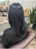 ロングレイヤー寒色系カラー