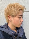 ダークアッシュニュアンスパーマ韓国マッシュベリーショート