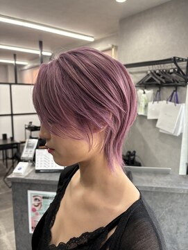 バダス(Badass) ショートウルフ　ラベンダーピンク