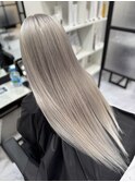 【lamchele】ホワイトシルバー×シールエクステ
