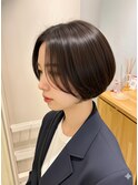 ツヤ感UPで小顔見え◎30代の品よく整うショートボブ