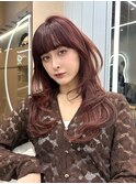ハッシュカットブリーチなしダブルカラーレイヤーカット