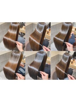 クセやうねりが気になる年齢別の髪の悩みに…。髪質改善縮毛矯正で毛先まで潤うスタイルへ*