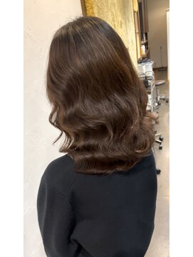 熊本/韓国ミディアム×コテ巻きパーマ×レイヤーカット
