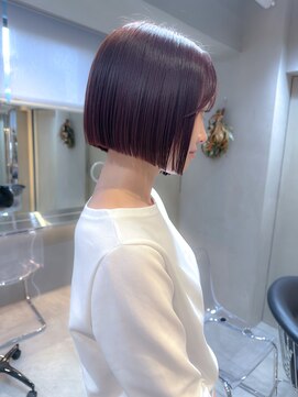 マロンベージュ/ボブ/前髪/レイヤー/髪質改善/縮毛矯正/横浜