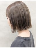 黒髪/クラゲヘアー/オリーブグレー/小顔/ココアベージュ/伊勢崎