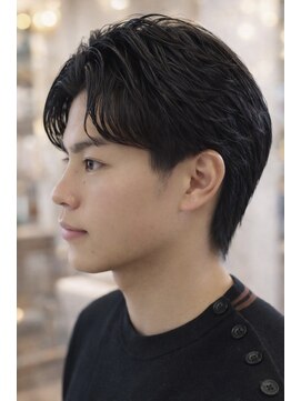 にもう リバースセンターパート/韓国風/シースルーパーマ