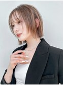 大人ガーリー/ミニボブレイヤー/ミディアムレイヤーカット/川崎