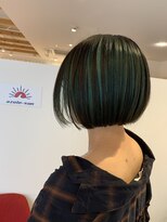 アズールサン 草加西口店(azule-sun) インナーカラー,アンブレラカラー,グリーン,ショートボブ/草加