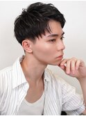 【La fith】メンズカット×アップバング×ツーブロック