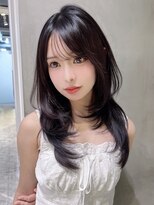 アイティー バイ アルバム 浦和店(IT by ALBUM)&nbsp;ロング暗めカラー韓国ヘア顔周りレイヤー_F31012
