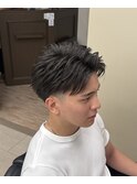ショートセンターパート/フェード/バーバー/メンズ/20代/30代/