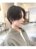 【ハンサムショート くすみベージュ】