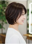 50-60代にオススメ★ふんわりグラデーションボブ