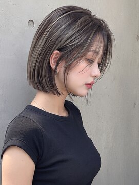 カバーヘア ブリス 北浦和(COVER HAIR bliss) 外国人風艶髪ハイライト切りっぱなしボブｐ北浦和