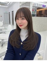 コア プラス 立川(COA PLUS) 透明感カラー髪質改善ダブルカラー韓国レイヤーカット前髪顔周り