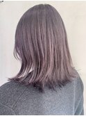 ラベンダーグレー_ローライトスリークボブ厚めバング_ba288043