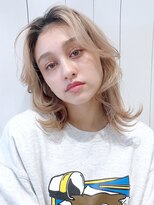 アイティー バイ アルバム 中野店(IT by ALBUM)&nbsp;ナチュラルレイヤーヘア_くびれミディイヤリングカラー_8383