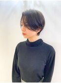 イメチェンアッシュベージュ大人ハンサムショート