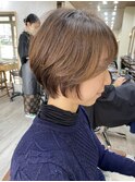 【minim×日比】ショートボブ×カーキベージュ