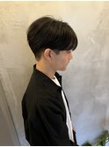 センターパート　シースルーマッシュ　メンズパーマ　池袋