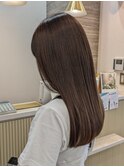 髪質改善カラー 艶カラー ブラウンカラー ミディアム