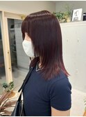 加藤【高円寺】顔周りカット/レイヤーカット/カシスレッド