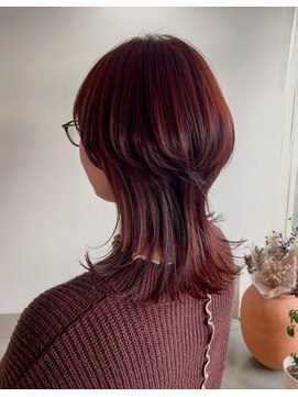 フープヘアー(HOOP.HAIR) クラゲウルフ/オレンジブラウン