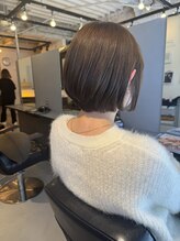 耳掛けショートボブ♪【横浜元町美容室美容院/髪質改善白髪染め白髪ぼかし/ショートリタッチヘッドスパ】