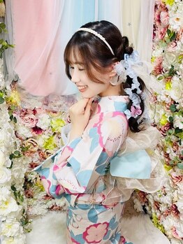 聖の華の写真/『ヘア＆浴衣着付け』時間限定5,500円♪浴衣レンタル別途4,400円～/事前オンライン浴衣選び可♪