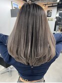 ◆バレイヤージュ/白髪ぼかしハイライト/脱白髪染め/表参道前髪