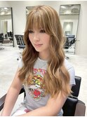 ハイライトベージュレイヤーカット