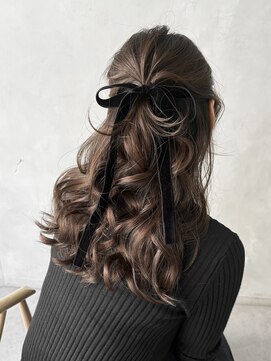 オモチャ(OMOCHA) リボンで作る大人可愛いハーフアップ
