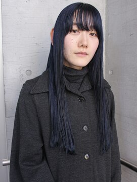 暗髪気分も味わえるネイビーブルー/ブルーブラック