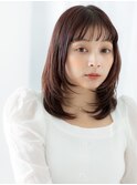 ワンカール暖色系カラーレイヤーカットj小山10代20代30代