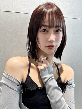 トリッカ シブヤ(TRICCA SHIBUYA) ふんわりボブくびれヘア外ハネストレートボブ顔まわりレイヤー