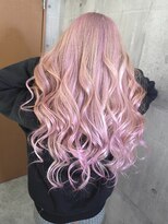 フォックス 四日市店(FOX)&nbsp;ヘアエクステ/ロング/デザインカラー/ホワイトピンク