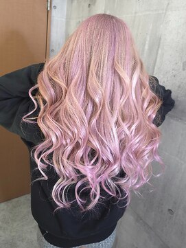 フォックス 四日市店(FOX) ヘアエクステ/ロング/デザインカラー/ホワイトピンク