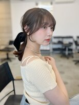 フォンズ(FONS)&nbsp;前髪カット　顔まわりカット　ダークグレージュ