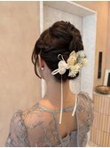 【中里恵梨】ショートヘア/アップヘア/参列ヘア/結婚式ヘア